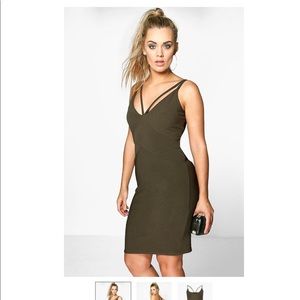 Khaki green plus sz dress